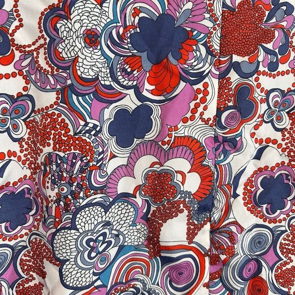 Liberty of London Target Tunic Blouse Womens XL Pink Retro Floral Arsty Boho - Picture 6 of 8